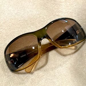 Y2K Versace Sunglasses Medusa Wrap with Original Case